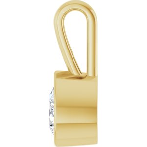 18K Yellow Gold 7x5 mm Pear Charm/Pendant Mounting – image 5