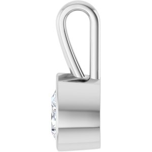 18K White Gold 7x5 mm Pear Charm/Pendant Mounting – image 5