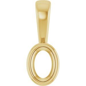 18K Yellow Gold 5x3.5 mm Oval Charm/Pendant Mounting – image 2