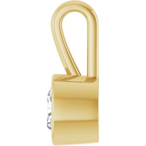 18K Yellow Gold 6.5x6.5 mm Cushion Charm/Pendant Mounting – image 5