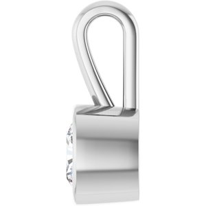Platinum 6.5x6.5 mm Cushion Charm/Pendant Mounting – image 5