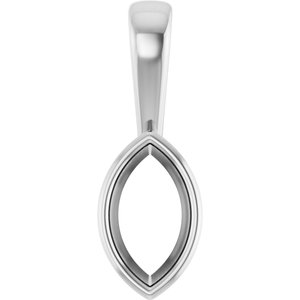 Continuum Sterling Silver 8x4.5 mm Marquise Charm/Pendant Mounting – image 2