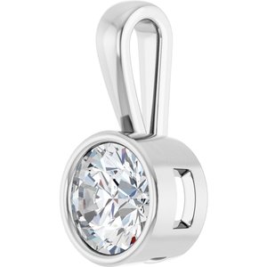 Platinum 8 mm Round Charm/Pendant Mounting – image 3