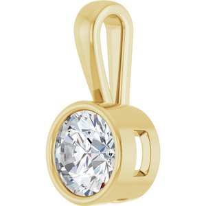 18K Yellow Gold 8 mm Round Charm/Pendant Mounting – image 3