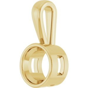 10K Yellow Gold 8 mm Round Charm/Pendant Mounting – image 4