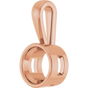 18K Rose Gold 8 mm Round Charm/Pendant Mounting – image 4