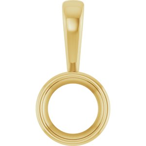 10K Yellow Gold 8 mm Round Charm/Pendant Mounting – image 2