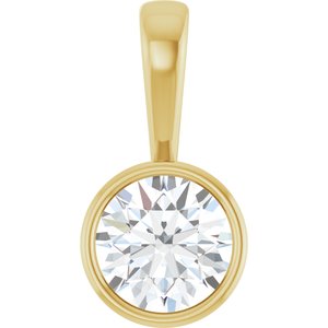 10K Yellow Gold 8 mm Round Charm/Pendant Mounting
