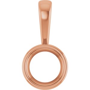 10K Rose Gold 8 mm Round Charm/Pendant Mounting – image 2