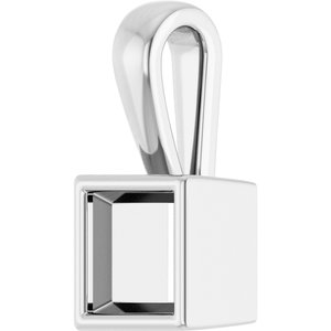 Continuum Sterling Silver 5x5 mm Square Charm/Pendant Mounting – image 4