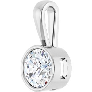 Continuum Sterling Silver 8.2 mm Round Charm/Pendant Mounting – image 3