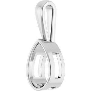 10K X1 White Gold 13x8 mm Pear Charm/Pendant Mounting – image 4