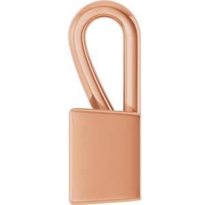 18K Rose Gold 5x5 mm Square Charm/Pendant Mounting – image 6