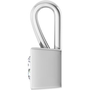 Platinum 5x5 mm Square Charm/Pendant Mounting – image 5