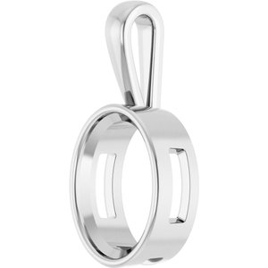 Sterling Silver 18x13 mm Oval Charm/Pendant Mounting – image 4