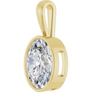 14K Yellow Gold 18x13 mm Oval Charm/Pendant Mounting – image 3