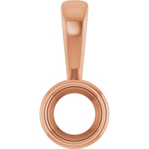 14K Rose Gold 4.8 mm Round Charm/Pendant Mounting – image 2