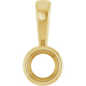 18K Yellow Gold 4.8 mm Round Charm/Pendant Mounting – image 2