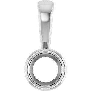 18K White Gold 4.8 mm Round Charm/Pendant Mounting – image 2