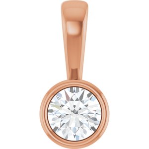 18K Rose Gold 4.8 mm Round Charm/Pendant Mounting