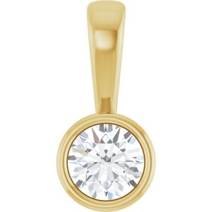 14K Yellow Gold 4.8 mm Round Charm/Pendant Mounting