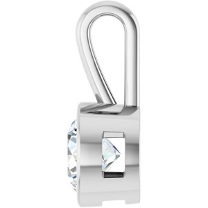 14K White Gold 8 mm Round Charm/Pendant Mounting – image 5