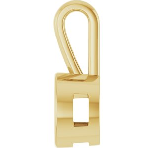 14K Yellow Gold 8 mm Round Charm/Pendant Mounting – image 6
