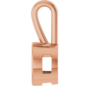 14K Rose Gold 8 mm Round Charm/Pendant Mounting – image 6