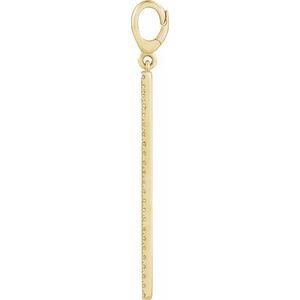 Engravable Accented Bar Charm/Pendant