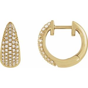 Pave'-Style Cluster Hoop Earring