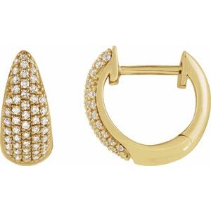 Pave'-Style Cluster Hoop Earring
