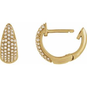 Pave'-Style Cluster Hoop Earring
