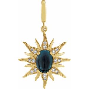 Accented Sun Charm/Pendant