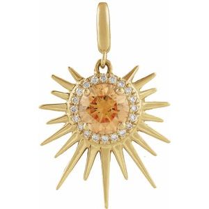 Halo-Style Sun Charm/Pendant