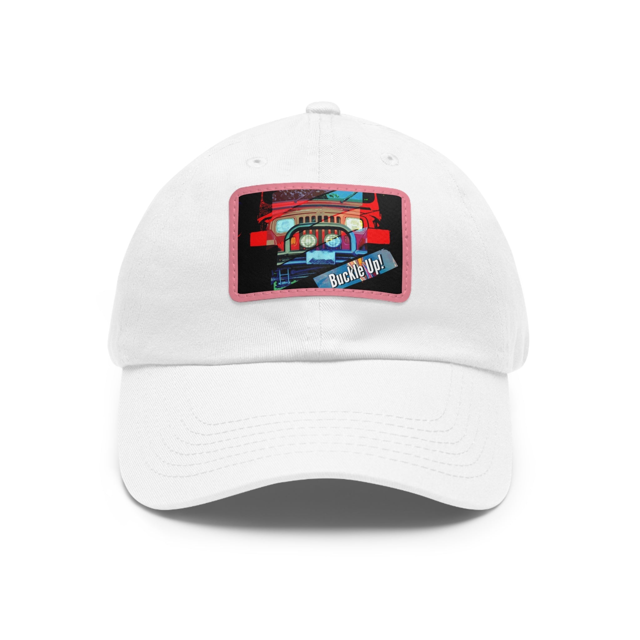 Buckle Up!  4 Wheel Drive Hat with Rectangle Leather Patch