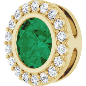 Bezel-Set Halo-Style Necklace or Pendant