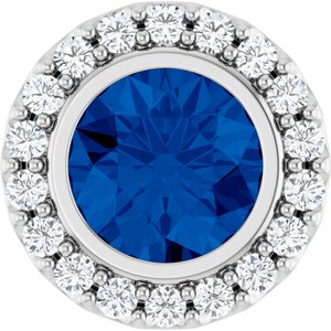 Bezel-Set Halo-Style Necklace or Pendant