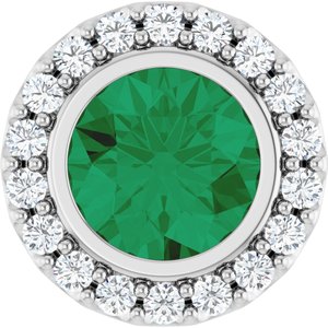 Bezel-Set Halo-Style Necklace or Pendant