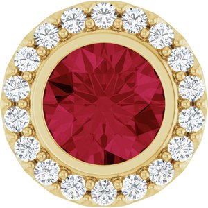 Bezel-Set Halo-Style Necklace or Pendant
