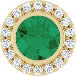 Bezel-Set Halo-Style Necklace or Pendant