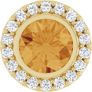 Bezel-Set Halo-Style Necklace or Pendant