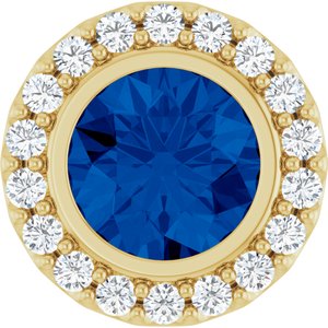Bezel-Set Halo-Style Necklace or Pendant