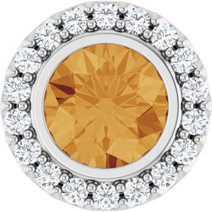 Bezel-Set Halo-Style Necklace or Pendant