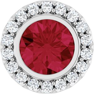 Bezel-Set Halo-Style Necklace or Pendant
