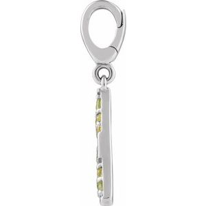 Sterling Silver Natural Peridot Lime Wedge Charm/Pendant – image 2