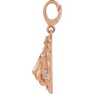 14K Rose Gold 1/5 CTW Natural Diamond Lion Charm/Pendant – image 2