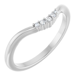 .04 Ctw Natural Diamond Matching Band