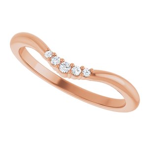 .04 Ctw Natural Diamond Matching Band