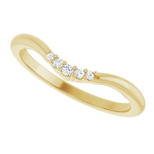 .04 Ctw Natural Diamond Matching Band