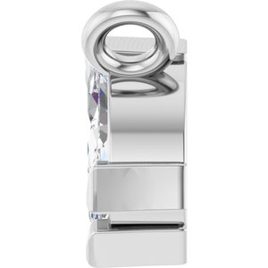 Platinum 1/5 CTW Natural Diamond Three-Stone Necklace Center